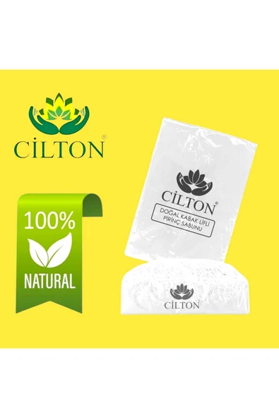 CİLTON  DOĞAL KABAK LİFLİ PİRİNÇ SABUNU 120 ML ürün görseli 1