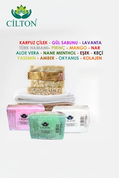 CİLTON  DOĞAL KABAK LİFLİ GÜL SABUNU 120 GR ürün görseli 1