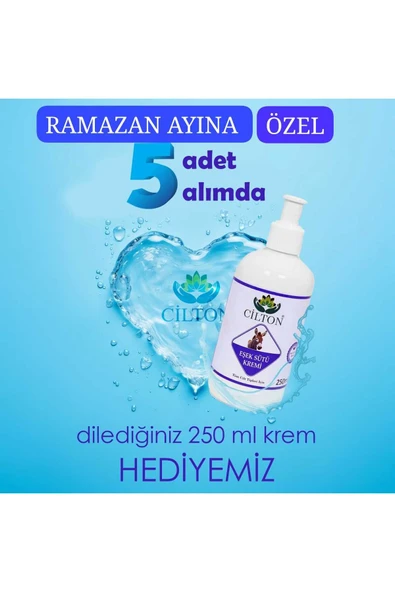 CİLTON  EŞEK SÜTÜ KREMİ 250 ML (5 ADET ALIMDA 1 ADET BEDAVA) ürün görseli 1