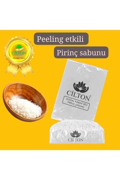 CİLTON  PİRİNÇ SABUNU DOĞAL SÜNGERLİ SABUN 150 ML ürün görseli 1