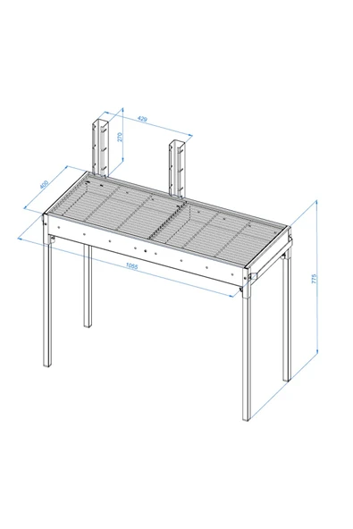 Arpelia XL Mangal 100X40 CM - Resim 5