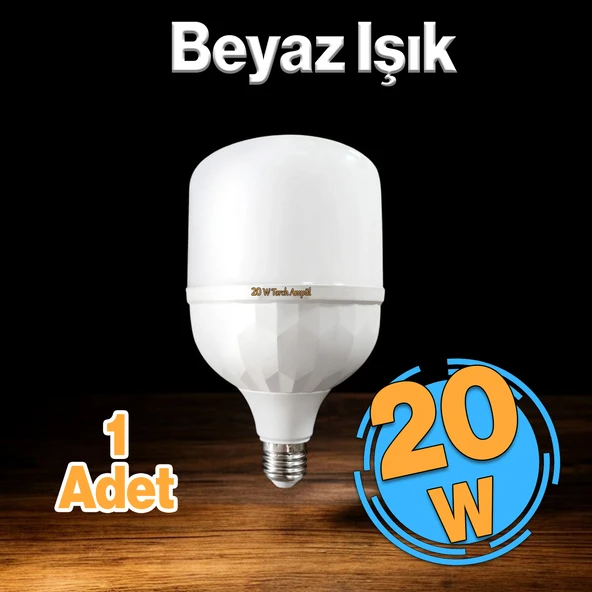 Tasarruflu Torch Ampul 20 W Led Lamba Beyaz E27 Duy 25.000 Saat Uzun Ömürlü 220 Volt Elektrik 1 Adet ürün görseli 1