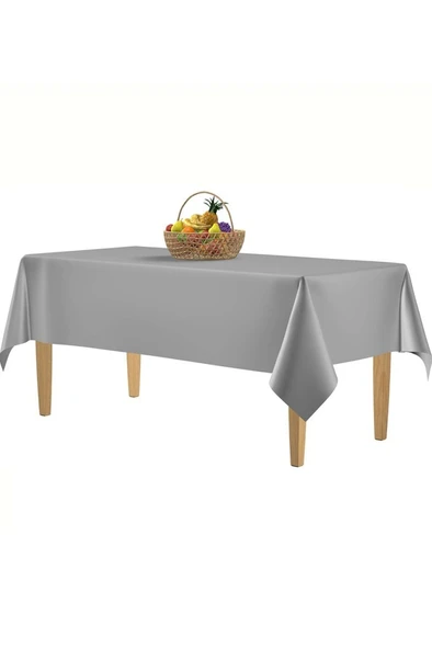 Beysüs Plastik Kullan At Masa Örtüsü Gri 137 * 270 cm ürün görseli 1
