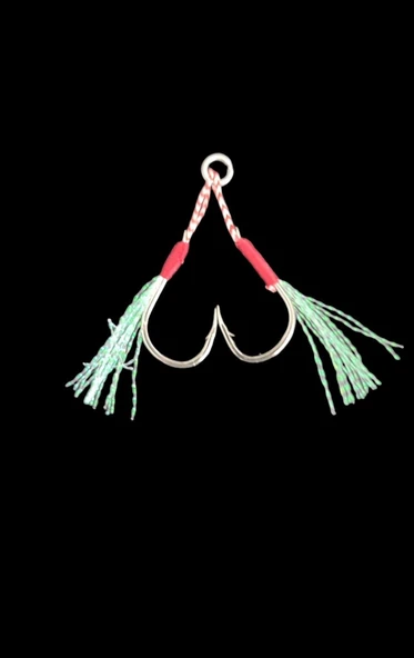 S.F. Jig Çiftli Assist İğnesi - 2 Adet Çiftli - Jig Yardımcı Kanca - ( 170 - 200 gr Arası Jigler İçin ) ürün görseli 1