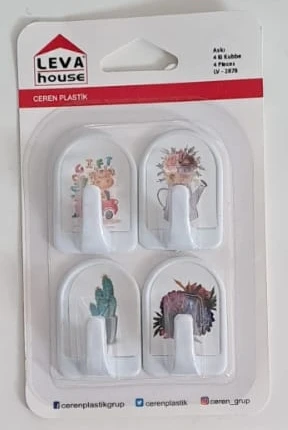 LEVA YAPIŞKANLI ASKI 4 LÜ KUBBE LV-2878 ( KARIŞIK DESEN ) ürün görseli 1