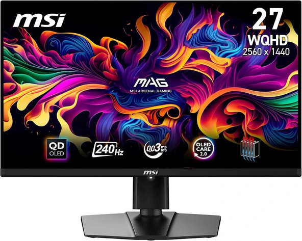 MSI MAG 271QPX QD-OLED E2 26.5" 0.03 ms 2K Pivot 240 Hz Oyuncu Monitörü ürün görseli 1