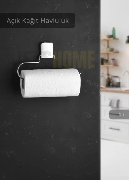 Yapışkanlı Kağıt Havluluk Paslanmaz Peçetelik Çelik Banyo Havluluk Düzenleyici Gri ürün görseli 1