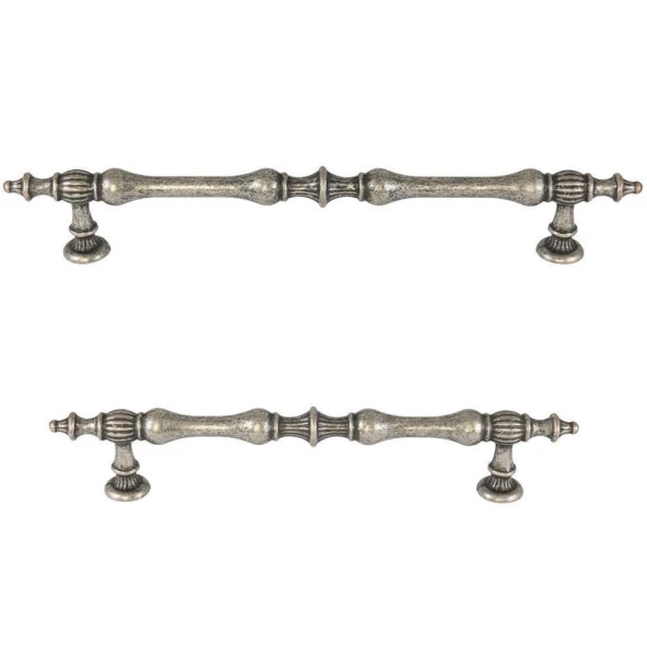 Gürçay Şehzade Kulp Antik Gümüş 224mm (2 Adet) - Resim 3