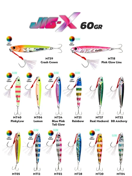 Fujin Jig-X 60gr Shore Jigging Jig Yem ürün görseli 1