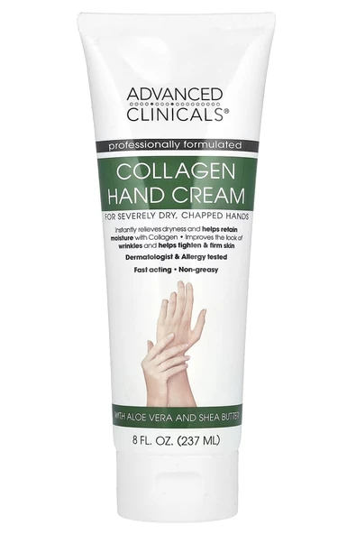 Advanced Clinicals Collagen Nemlendirici El Kremi 237ML ürün görseli 1