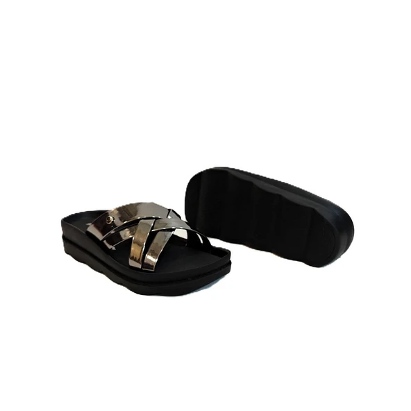 Pierre Cardin 7485 Platin Rugan Bayan Terlik - Resim 8