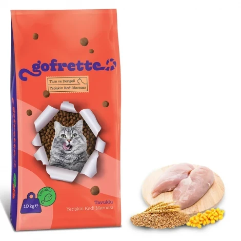 Gofrette Tavuklu Yetişkin Kedi Maması 10 Kg ürün görseli 1