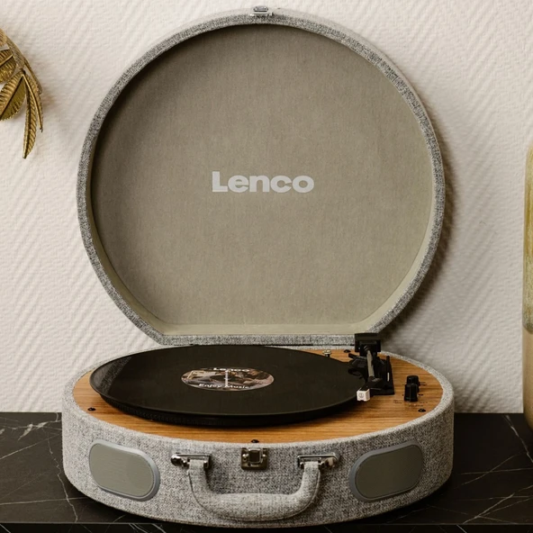 Lenco LS-66-GY Wooden turntable with built-inspeakers and Bluetooth ürün görseli 1