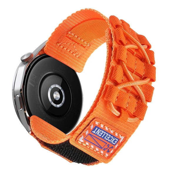 Gear S3 Uyumlu -112 22mm Orbital Örgülü Halat Tasarımlı Naylon Kumaş Hasır Kordon ürün görseli 1