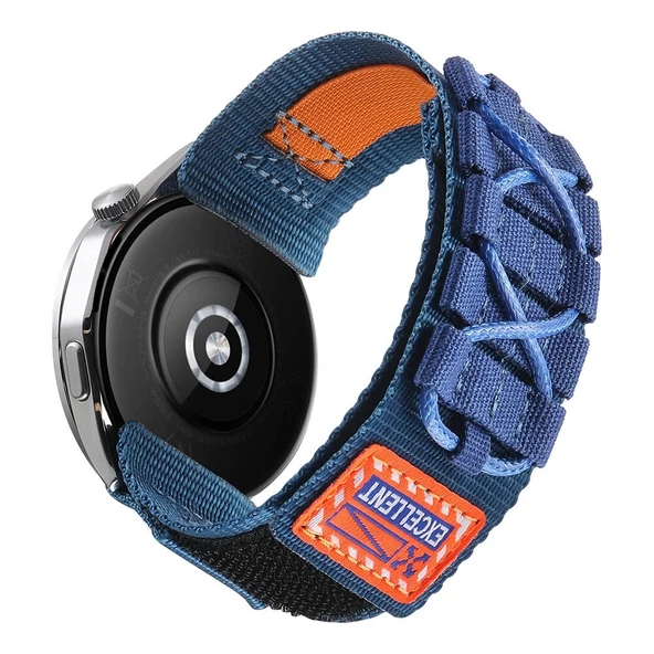 Xiaomi Amazfit Pace Uyumlu -112 22mm Orbital Örgülü Halat Tasarımlı Naylon Kumaş Hasır Kordon ürün görseli 1