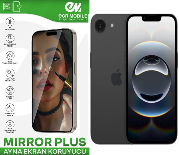 Iphone 16E ile Uyumlu Esnek Ayna(Mirror) 9H Nano Ekran Koruyucu ürün görseli 1