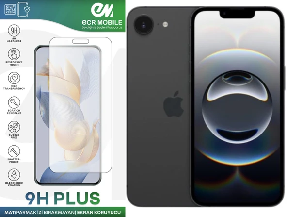 Iphone 16E Ekran Koruyucu MAT Parmak İzi Bırakmayan Uyumlu 9H Esnek Nano Kırılmayan ürün görseli 1