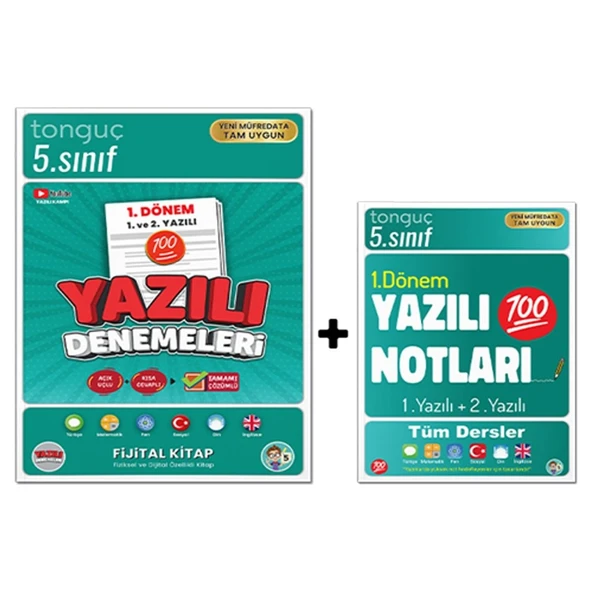 5. Sınıf 1. Dönem Yazılı Denemeleri ve Yazılı Notları - Tonguç Yayınları ürün görseli 1