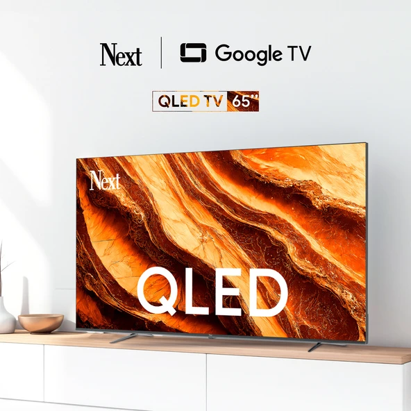 Next YE-65GFSG8-QLED 4K Ultra HD 65" 165 Ekran Uydu Alıcılı Google Smart QLED TV ürün görseli 1