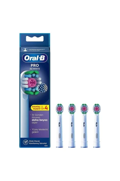 Oral-B Pro 3D White X-Filament 4'lü Diş Fırçası Başlığı ürün görseli 1