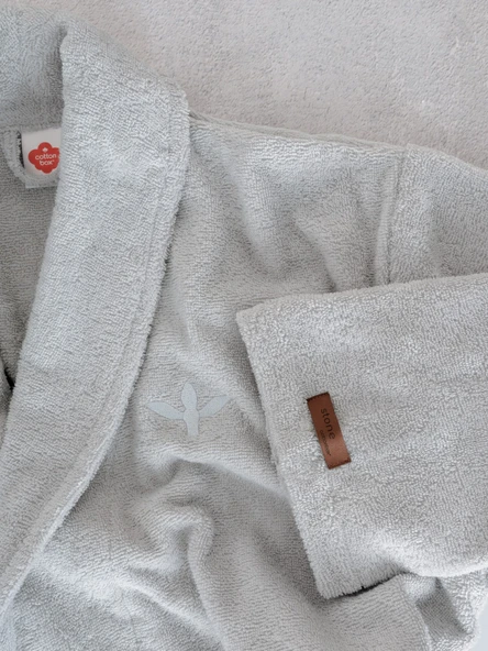 Cotton Box Wellness Bornoz Stone Gri S/M - Resim 2