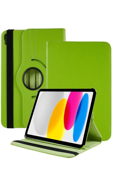 Apple Ipad 10. Nesil 10.9'' 2022 Uyumlu Tablet Kılıfı Dönebilen Standlı Uyku Modlu A2696 A2757 A2777  Fıstık Yeşili ürün görseli 1