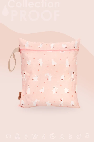 Baby Proof Kıyafet Çantası Mayo Islak Kuru Giysi Sıvı Geçirmez Kirli Temiz Çamaşır Torbası Pastel ürün görseli 1