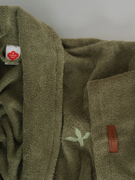 Cotton Box Wellness Bornoz Forest Yeşil S/M - Resim 2