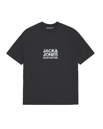 Jack Jones Erkek Jcodynamic Yuvarlak Yaka  Siyah Tişört 12276393 ürün görseli 1