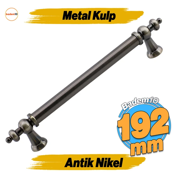 Osmanlı (192 mm  19.2 cm) Antik Nikel Metal Mobilya Mutfak Çekmece Dolap Dolabı Kulbu Kulpu Kulpları ürün görseli 1