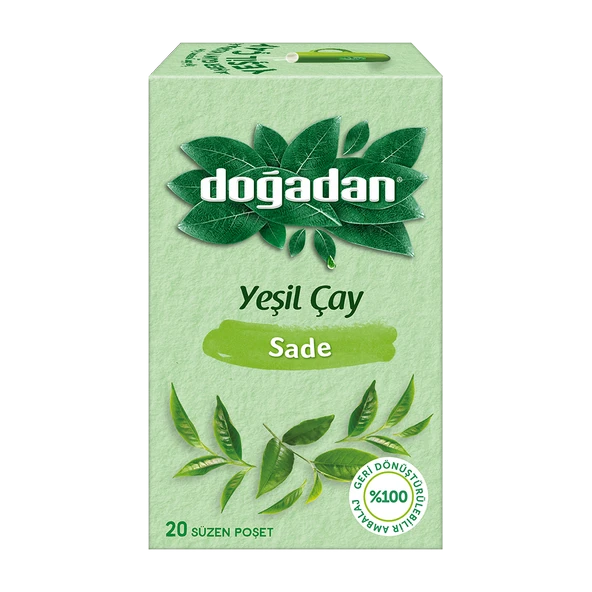 DOĞADAN YEŞİL BİTKİ ÇAYI SADE  20 SÜZEN POŞET 34GR ürün görseli 1