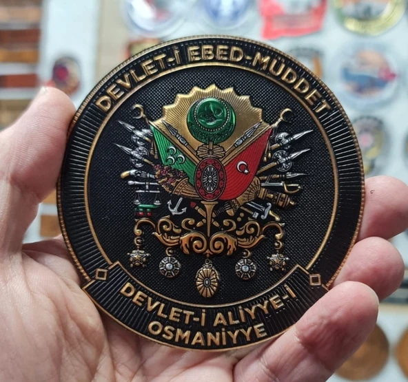 Osmanlı Devlet Arması - DEVLET-İ EBED MÜDDET - 3 Boyut  - 3d Arma - TPU Patch - Resim 2