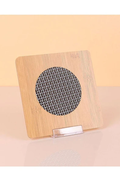 Ahşap  Kare Nihale Ortası Örgülü Metal Tel 17 Cm ürün görseli 1