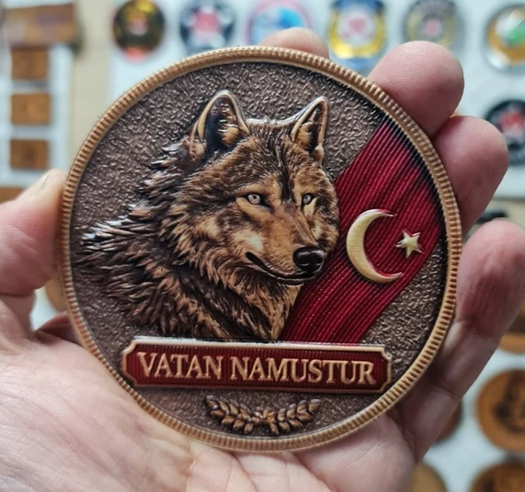 BOZKURT 3 BOYUT VATAN NAMUSTUR Peç- 3d Arma - TPU Patch - Resim 2