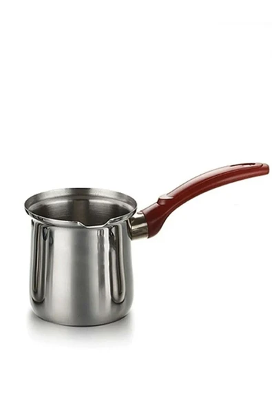 NO-4 ÇELİK CEZVE KIRMIZI KULP - Resim 3