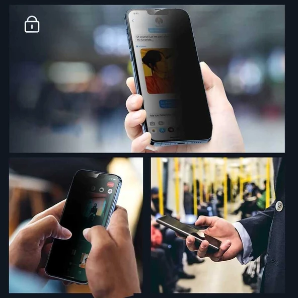 Apple iPhone 16E Davin 5D Privacy Cam Ekran Koruyucu - Resim 2