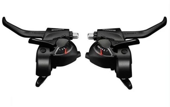 SHIMANO Vites/Fren Kolu (Düz Gidon için) ST-EF41-7R-SET 1800 / 2050 mm 600 / 600 / 300 SIS40 siyah ürün görseli 1