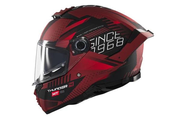 KASK MT THUNDER 4 SV LUMİNENCE D5 MAT KIRMIZI - Resim 2