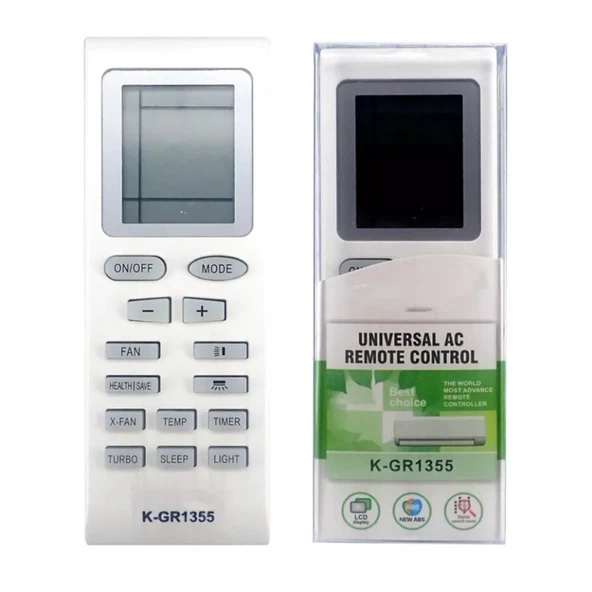 GREE GR1355 - VESTEL - REGAL - FLAIR - ALARKO-WIESSMANN- KLİMA KUMANDASI ürün görseli 1