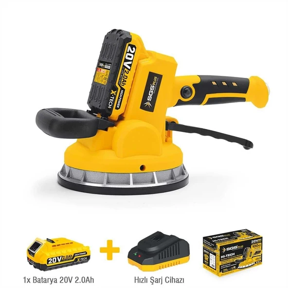 SGS5415 - 20 Volt 2 Amper Akülü Titreşimli Vantuz Seramik Granit Mermer Döşeme Makinesi ürün görseli 1