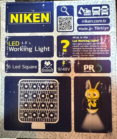 Nıken Çalışma Lambası  Pro 9/48V Yerli Üretim - Resim 2