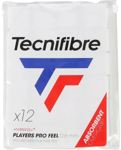 Tecnifibre Players Pro Overgrip 12'li 0.6mm Beyaz Tenis Gribi 52PLAPRO12 ürün görseli 1