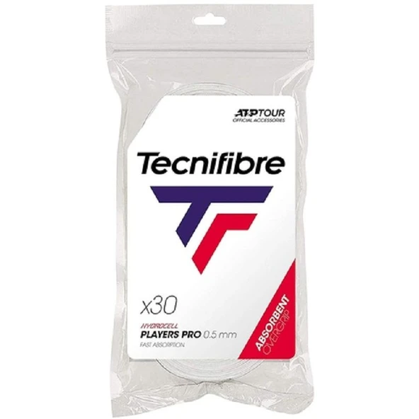 Tecnifibre Players Pro Overgrip 30'lu 0.5mm Beyaz Tenis Gribi 52ATPPLA30 ürün görseli 1