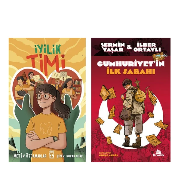 Genç Timaş İyilik Timi ve Kronik Kitap Cumhuriyet in İlk Sabahı Seti 2 Kitap ürün görseli 1