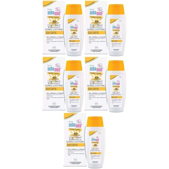Sebamed Sun Care Bebek Güneş Losyonu Kremi 50+ Faktör 150ML (Hassas Ciltler İçin) (5 Li Set) ürün görseli 1