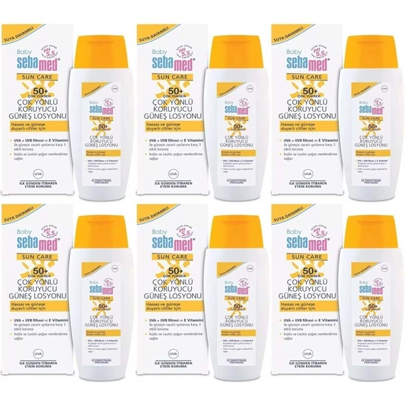 Sebamed Sun Care Bebek Güneş Losyonu Kremi 50+ Faktör 150ML (Hassas Ciltler İçin) (6 Lı Set) ürün görseli 1