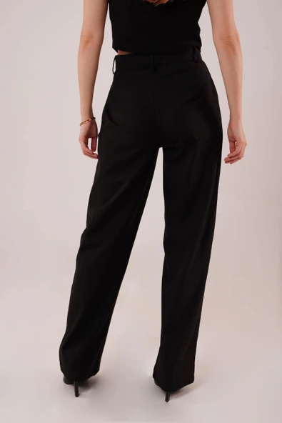 Premium Model Oturtmalı Siyah Pantolon - Resim 3