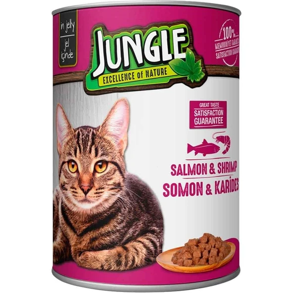 Jungle Somonlu Karidesli Kedi Konservesi 415 Gr ürün görseli 1