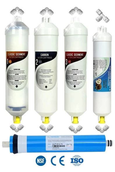 WaterMelon  Kapalı Kasa Su Arıtma Cihazı Yeni Seri Inline 5 Aşamalı Filtre Vontron Membranlı Set ürün görseli 1
