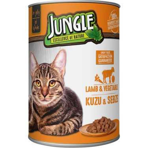 Jungle Kedi Kuzu Etli Sebzeli Konserve 415 Gr ürün görseli 1